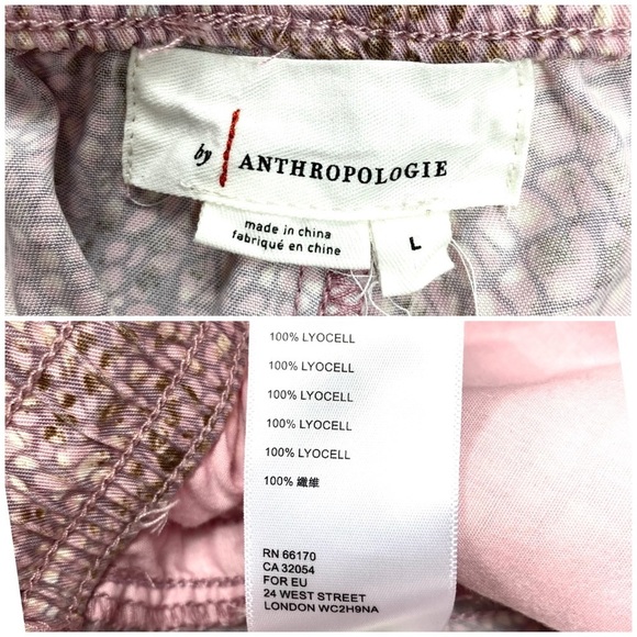 ANTHROPOLOGIE Orana Monogram Lounge Joggers Pants Cherry Blossom Pink Size L - Picture 6 of 10